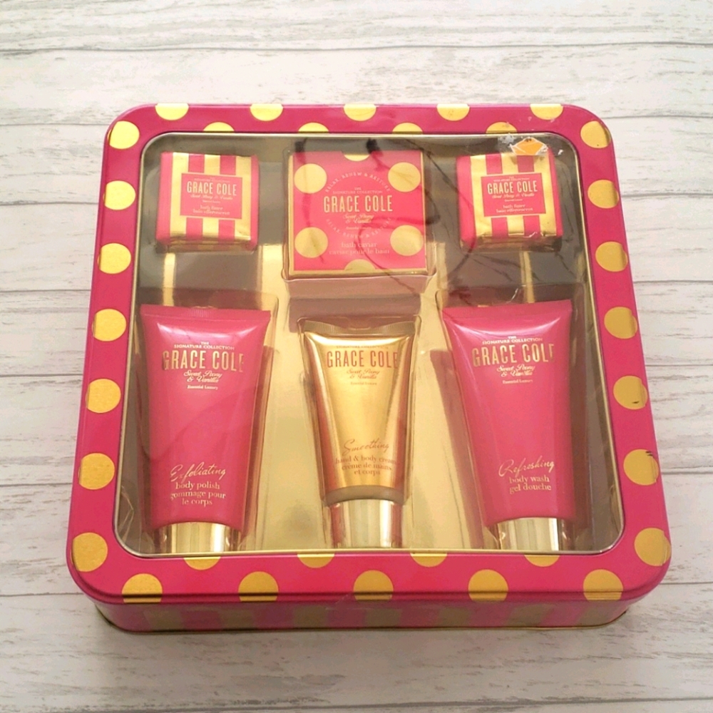 NWY GRACE COLE SIGNATURE COLLECTION Full Size  "Sweet Peony & Vanilla" Bath Set